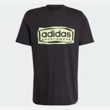 ADIDAS T-SHIRT LOGO  MISURA M BLACK-LIME (UOMO)