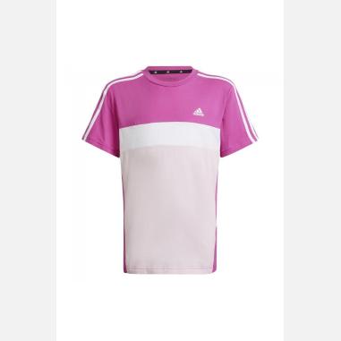 ADIDAS T-SHIRT STRIPES MISURA 11-12 ANNI PINK-WHITE  (BAMBINI)