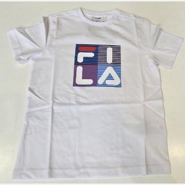 FILA T-SHIRT GRAPHIC LOGO MISURA 13-14 ANNI WHITE (BAMBINI)