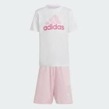 ADIDAS SET LOGO MISURA 4-5 ANNI WHITE-ROSè (BAMBINI)