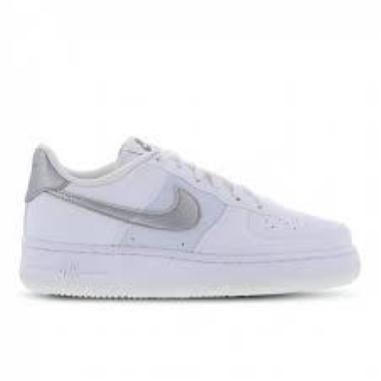 NIKE AIR FORCE 1 GS MISURA 38 WHITE-METALLIC (DONNA)