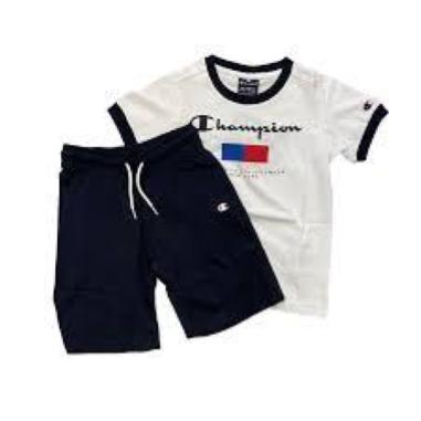 CHAMPION SET MISURA L 11-12 ANNI WHITE-NAVY (BAMBINI)