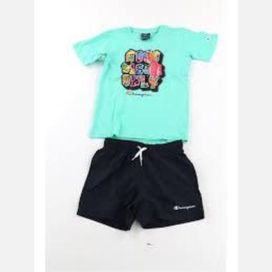 CHAMPION SET MISURA L 11-12 ANNI GREEN-BLACK  (BAMBINI)