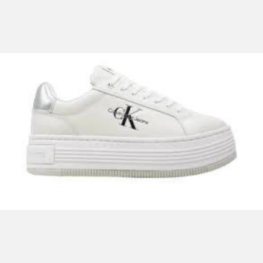 CALVIN KLEIN MISURA 37 BOLD PLATFORM WHITE-SILVER (DONNA)