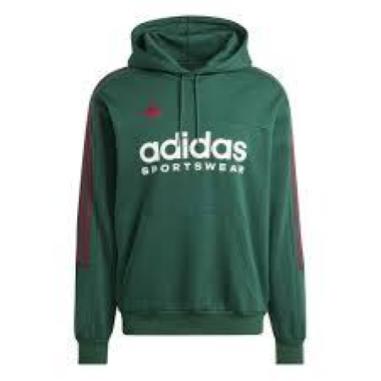 ADIDAS FELPA SPORTWEAR MISURA L GREEN-RED (UOMO)