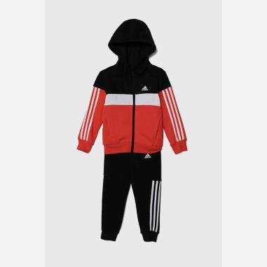 ADIDAS TUTA 3 STRIPE MISURA 5-6 ANNI BLACK-RED-WHITE (BAMBINI)