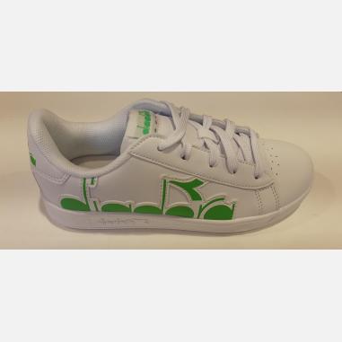 DIADORA GAME P BOLDER GS MISURA 36 WHITE-GREEN EVIDENCE (RAGAZZI/E)