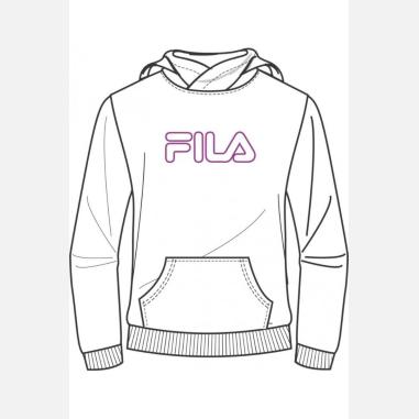 FILA FELPA MISURA 15-16 ANNI WHITE-VIOLET (BAMBINI)