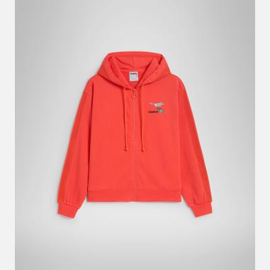 DIADORA FELPA HOODIE MISURA L HOT CORAL (DONNA)