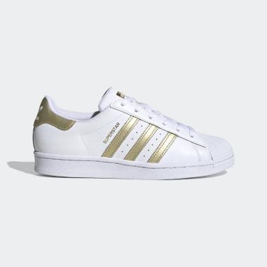 ADIDAS SUPERSTAR MISURA 36 2\3 WHITE-GOLD (UOMO)