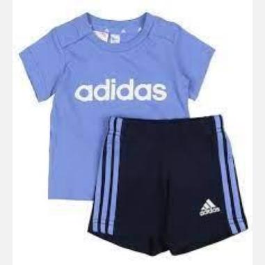 ADIDAS SET MISURA 0-3 MESI BLU-WHITE (BAMBINI)