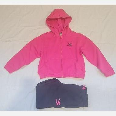 DIADORA TUTA TRACKSUIT MISURA L PINK-PEACOAT (BAMBINI)