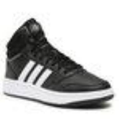 ADIDAS HOOPS MISURA 33 BLACK-WHITE (BAMBINI)