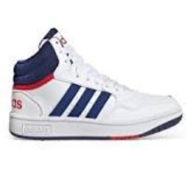 ADIDAS HOOPS MISURA 33 WHITE-NAVY (BAMBINI)